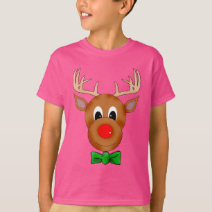 Lustiges Weihnachtsren mit Bowtie T-Shirt