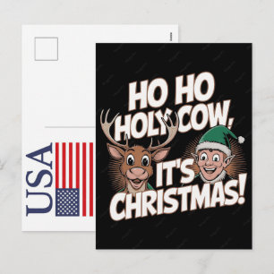 Lustiges Weihnachtsrentier USA 250 Jahre Patriotis Feiertagspostkarte