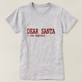 Lustiges Weihnachtszitat liebe Sankt kann ich Rot T-Shirt