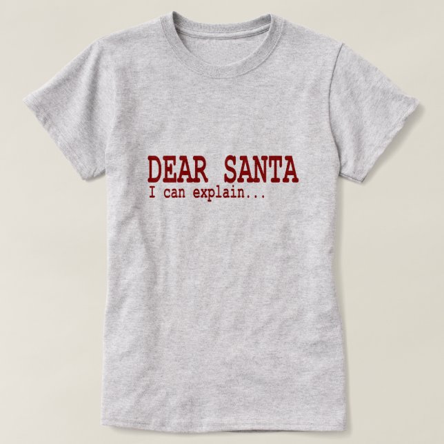 Lustiges Weihnachtszitat liebe Sankt kann ich Rot T-Shirt (Design vorne)