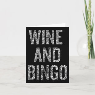 Lustiges Wein-Bingo-Zitat Sarkastischer Humor Karte