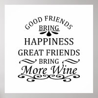 lustiges Weinangebot für Freunde