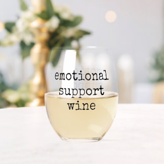 Lustiges Weinliebhaber Emotionaler Unterstützungs- Weinglas Ohne Stiel