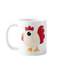 Lustiges weißes Huhn