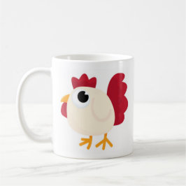 Lustiges weißes Huhn Kaffeetasse