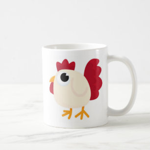 Lustiges weißes Huhn Kaffeetasse