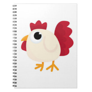 Lustiges weißes Huhn Notizblock