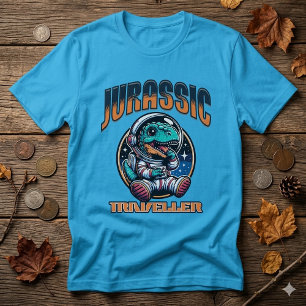 Lustiges Weltraum-Dinosaurier-Alien-Astronauten-T- T-Shirt