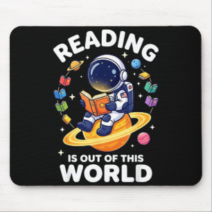 Lustiges Weltraum-Lesen ist außerirdische Bücher Mousepad