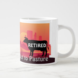 Lustiges Western-Kuh-Thema-Renteneintritt-Ausflug Jumbo-Tasse