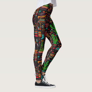 Lustiges Western-Muster Weihnachten Leggings