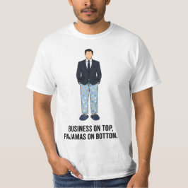 Lustiges WFH "Business on Top" Grafik T-Shirt