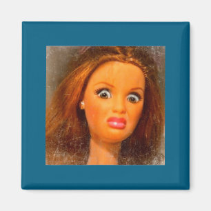 Lustiges widerliches Puppen-Gesicht-Meme  Magnet