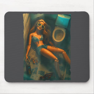 Lustiges widerliches Puppen-Gesicht Trink-Meme Mousepad