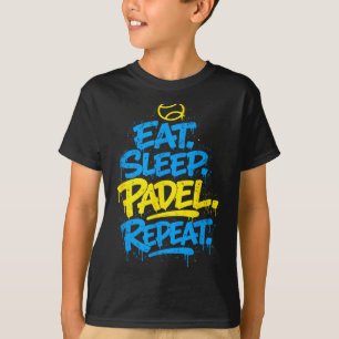 Lustiges Wiederholungsdesign für Padel-Spieler T-Shirt