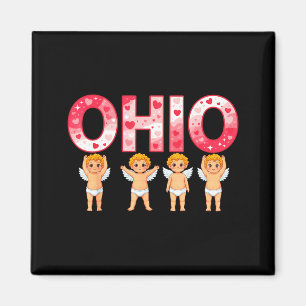 Lustiges Wiederkäuen Ohio Mittlerer Westen Party O Magnet