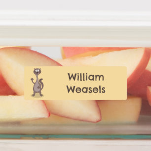 Lustiges Wiesel-Cartoon personalisiert Etiketten