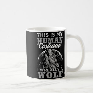 Lustiges Wolf-Design Mensch Kostüm Ich bin ein Wol Kaffeetasse