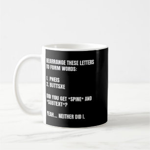 Lustiges Wort-Umsortierungs-Puzzle-Humor Kaffeetasse