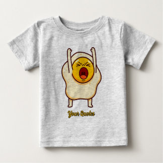 Lustiges wütendes Ei Cartoon Baby T-shirt