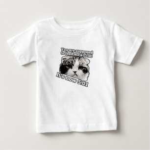 Lustiges wütendes Katzen-Meme für Katzenbesitzer Baby T-shirt