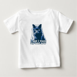 Lustiges wütendes Katzen-Meme für Katzenliebhaber  Baby T-shirt