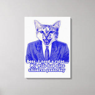 Lustiges wütendes Katzen-Meme für Katzenliebhaber Leinwanddruck