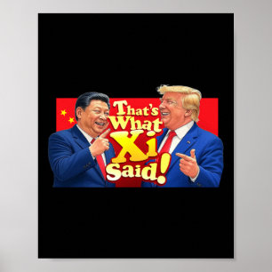 Lustiges Xi Und Trump Lachendes Shirt - Das Ist Wa Poster
