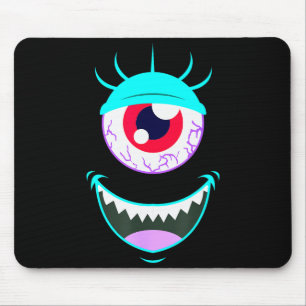 Lustiges Y-Monster-Augen-Gesicht Halloween Mousepad