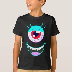 Lustiges Y-Monster-Augen-Gesicht Halloween  T-Shirt
