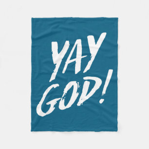 Lustiges Yay Gott Grafik Jesus Christliche Religio Fleecedecke
