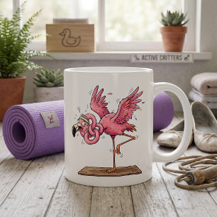 Lustiges Yoga Flamingo Workout Missgeschick Kaffeetasse
