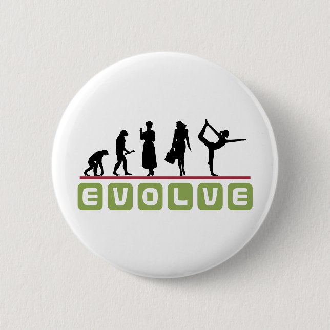 Lustiges Yoga-Geschenk Button (Vorderseite)