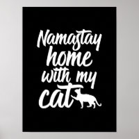 Lustiges Yoga-Katzenliebhaber Namastay Zuhause Mit