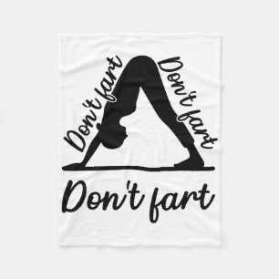 Lustiges Yoga Nicht Furzen Nicht Furzen Nicht Furz Fleecedecke