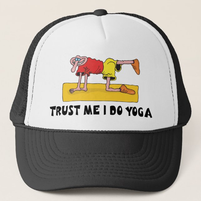 Lustiges Yoga Truckerkappe (Vorderseite)