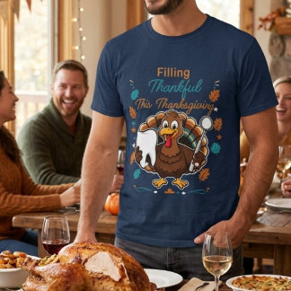 Lustiges Zahnarzt-Erntedank-Shirt Füllung Dankbar T-Shirt