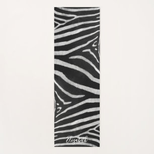 Lustiges Zebrafell-Muster Individueller Name Yoga- Yogamatte