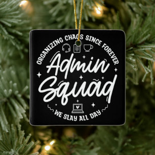 Lustiges Zitat Admin Prof Tag Squad Chaos Organisa Keramikornament