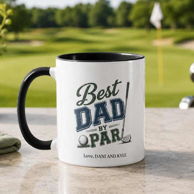 Lustiges Zitat Bester Vater von Par Golf Kaffee Tasse (Von Creator hochgeladen)