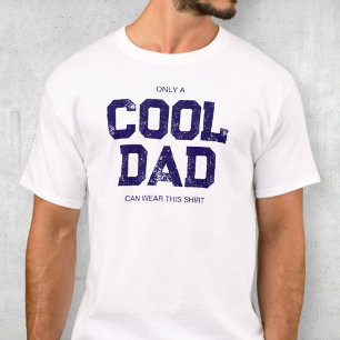 Lustiges Zitat Blaue Typografie Humor Cooler Vater T-Shirt