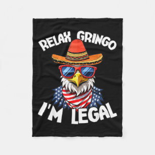 Lustiges Zitat entspann dich ich bin legal usa adl Fleecedecke