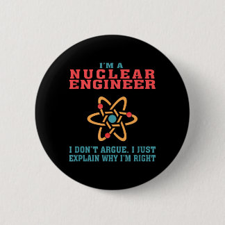 Lustiges Zitat für Kerntechniker Geschenk zur Grad Button