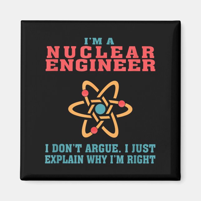Lustiges Zitat für Kerntechniker Geschenk zur Grad Magnet (Vorne)