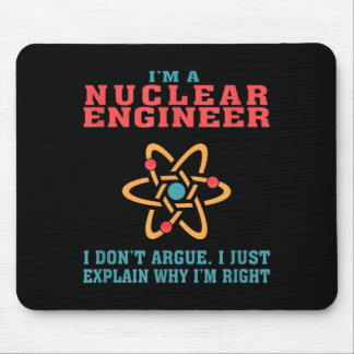 Lustiges Zitat für Kerntechniker Geschenk zur Grad Mousepad