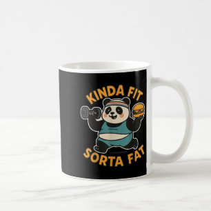 Lustiges Zitat Kinda Fit Sorta Fat Cool Fitnessstu Kaffeetasse