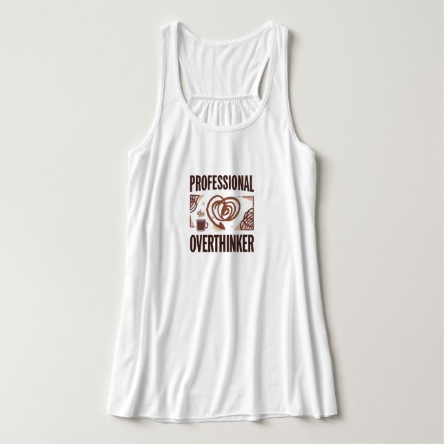 Lustiges Zitat "Professioneller Überdenker" Tank Top (Design Vorderseite)