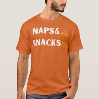 Lustiges Zitat über Essen Nickerchen und Snacks Co T-Shirt