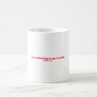 Lustiges Zitat über Überdenken Typografie-Design Kaffeetasse