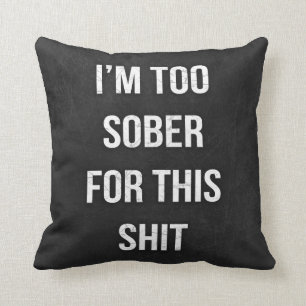 Lustiges Zitatkunstkissen Schwarzweiss Kissen